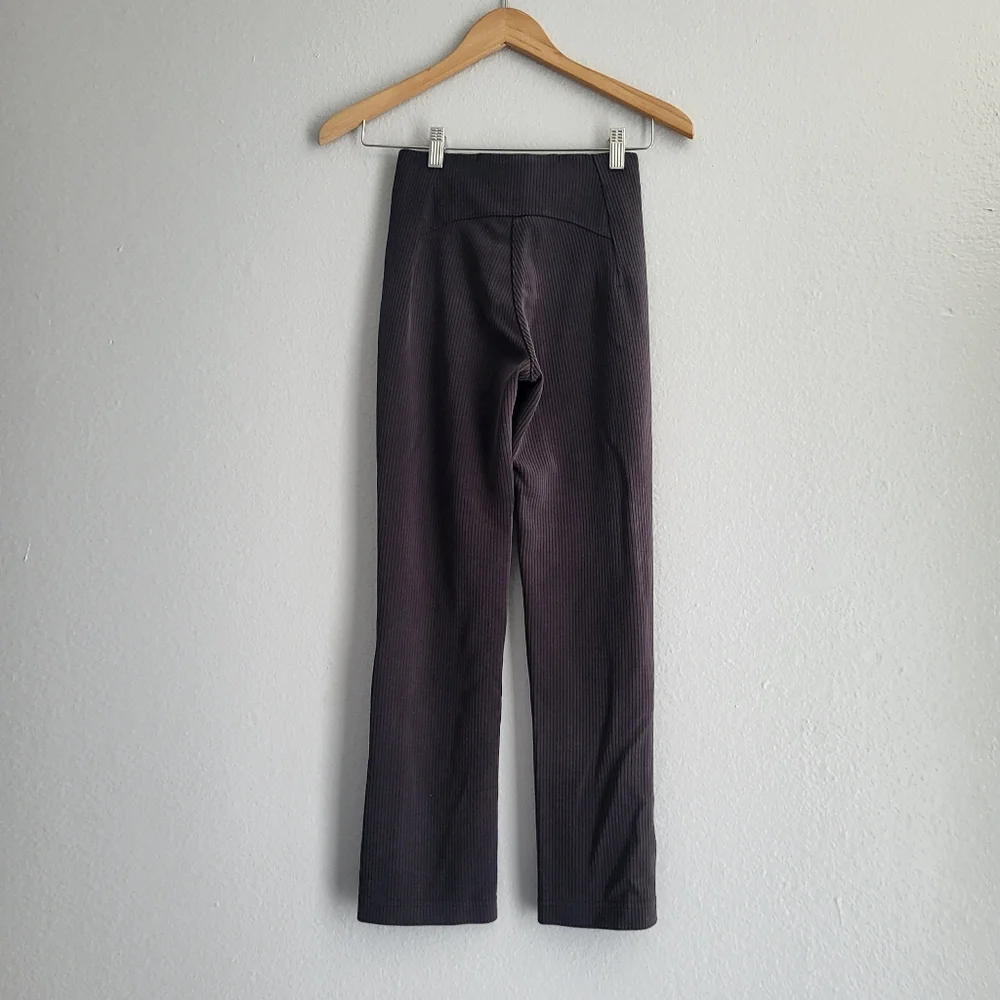 Lululemon Ribbed Softstreme Zip Leg Ribbed High- Rise Pants. - Picture 5 of 11